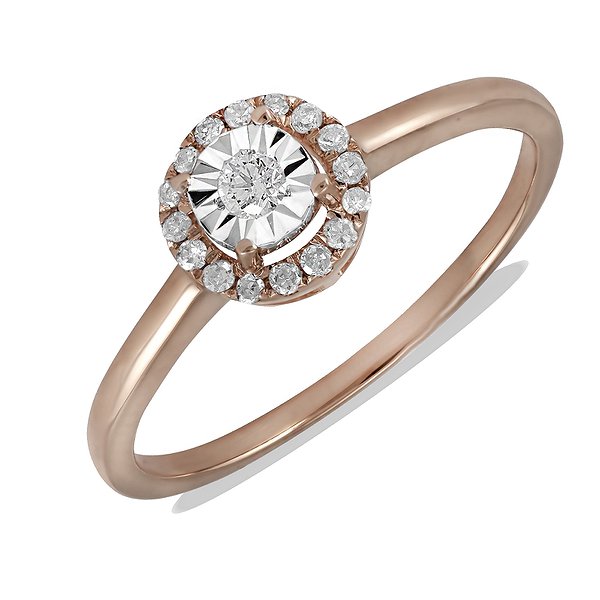 Золотое кольцо для помолвки с 17 бриллиантами Lurie Jewelry