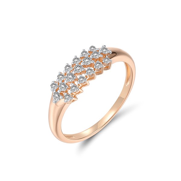 Золота обручка з діамантами 0,23 карата Lurie Jewelry