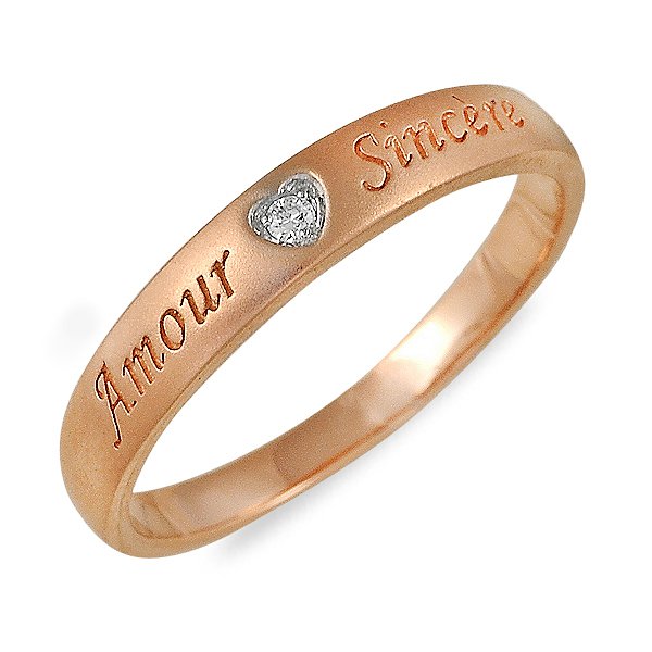 Золота обручка з діамантом Lurie Jewelry