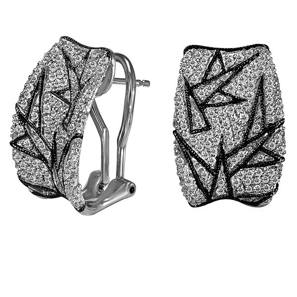 Серьги из белого золота с бриллиантами 0,81 карата Lurie Jewelry 11-121B