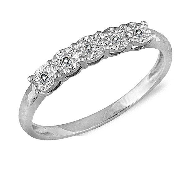 Обручальное кольцо из белого золота с бриллиантами Lurie Jewelry