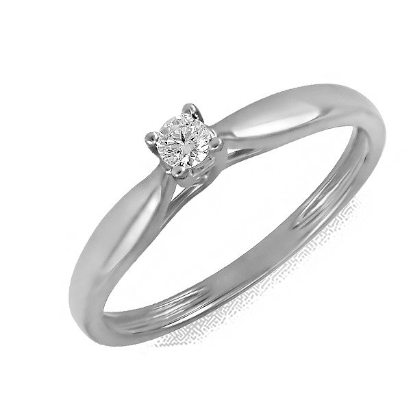 Кольцо для помолвки из белого золота с бриллиантом 0,1 карата Soul Diamonds