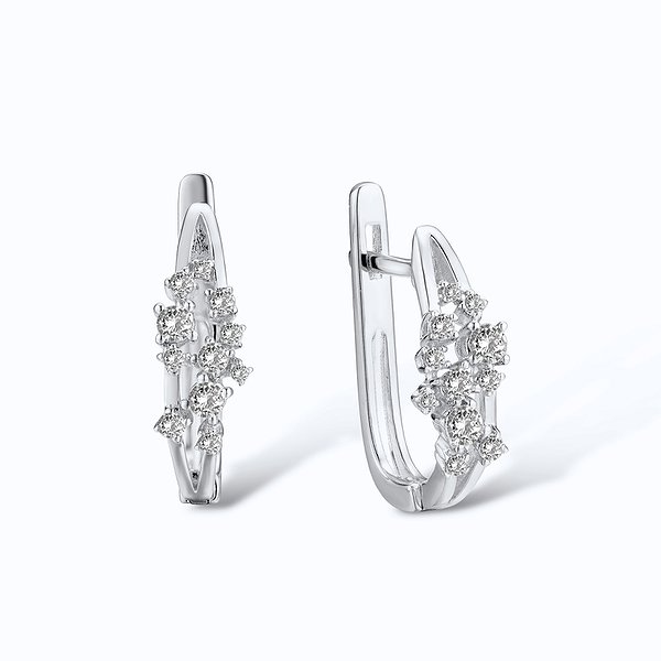 Серьги из белого золота с бриллиантами 0,34 карата Lurie Jewelry