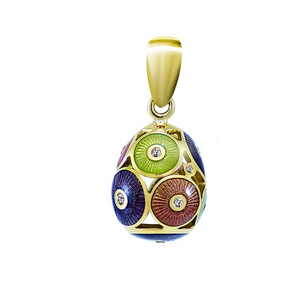 Faberge Кулон із жовтого золота 750 проби з діамантами 0,15 карата та емаллю F2611W4