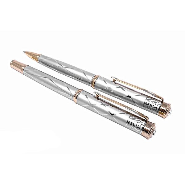 Gianni Terra Кулькова і пір'яна ручки Silver with gold HH122/B-F(silver)