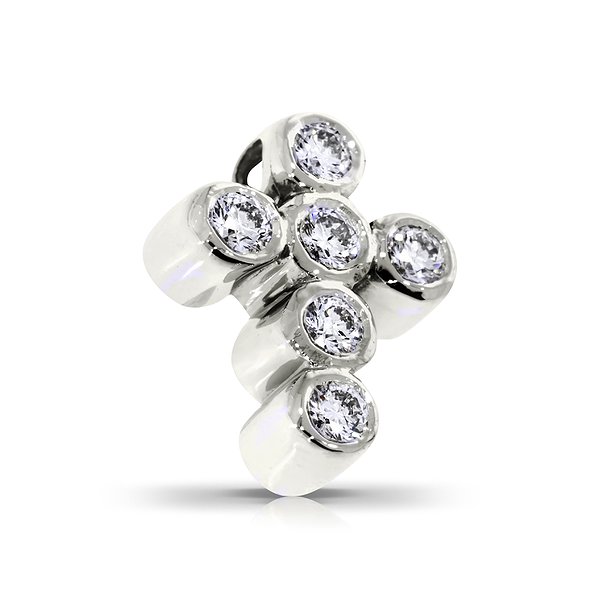 Хрестик із білого золота з діамантами 0,24 карата Soul Diamonds BUHK-8239C-1