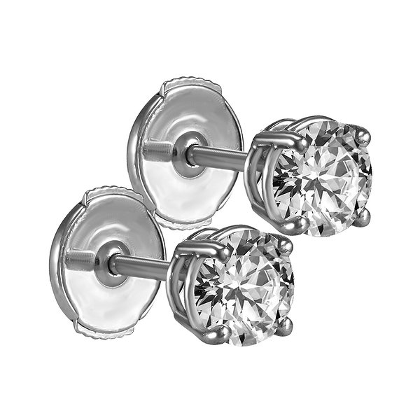 Сережки-пусети з білого золота з діамантами 1,03 карата Soul Diamonds BUH-2634/50