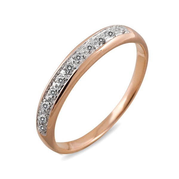 Золота обручка з діамантами 0,11 карата Soul Diamonds
