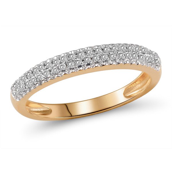 Золотое обручальное кольцо с бриллиантами 0,15 карата Lurie Jewelry