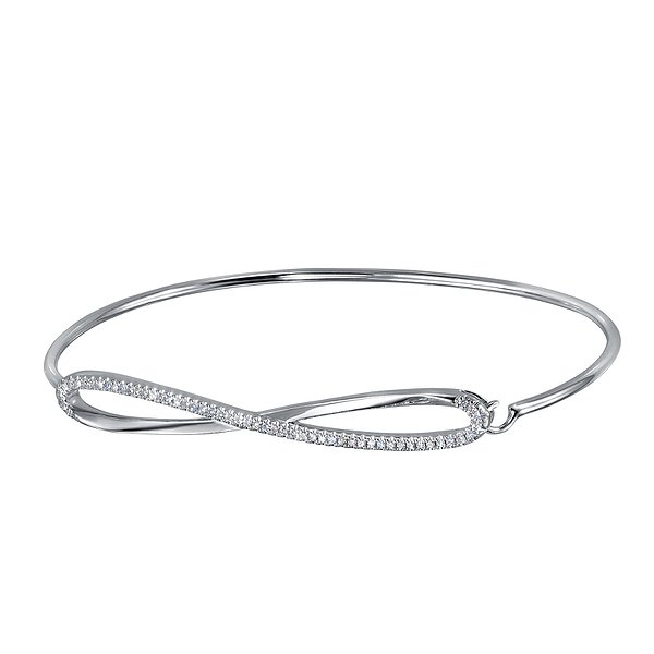 Жёсткий браслет из белого золота с бриллиантами 0,18 карата Lurie Jewelry B55029A0S