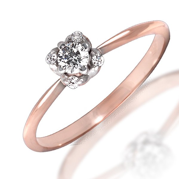 Золотое кольцо для помолвки с бриллиантами 0,18 карата Soul Diamonds BUH-2304