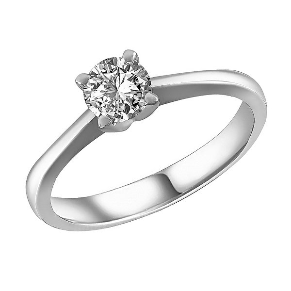 Каблучка на заручини з білого золота з діамантом 0,53 карата Soul Diamonds BUH-2435/50A