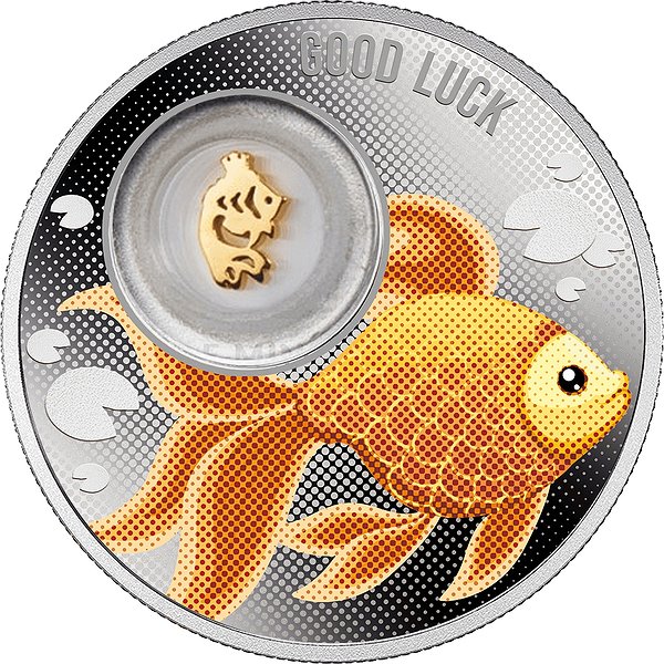 Silver Coins Серебряная монета «Золотая рыбка» 500 франков КФА